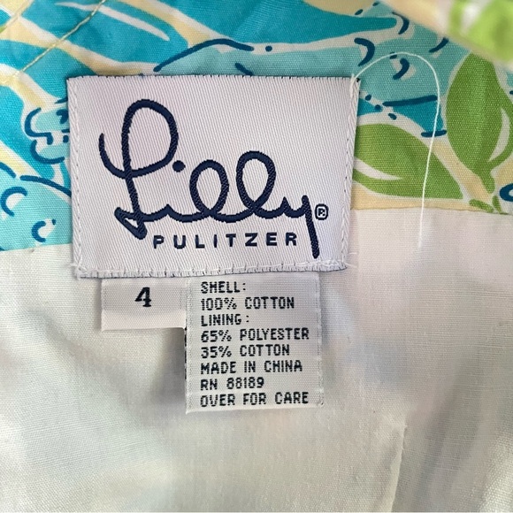 Lilly Pulitzer vintage Mimosa Everglades Alligator Shift Mini Dress 26512 - Picture 5 of 7